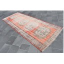 Handmade rug, Vintage rug, Boho rug, Turkish oushak rug, Runner rug, Hallway rug, Entryway rug, Organic wool rug, Rug, 4.3 x 11 ft
