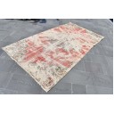 Bohemian rug, Vintage rug, Handmade rug, Kitchen rug, Livingroom decor, Boho home decoration, Floor rug, Natural wool rug 5 x 8.9 ft