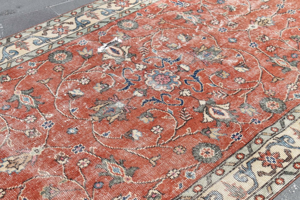 Handmade rug, Vintage rug, Boho home decoration, Livingroom rug, Floor rug, Organic wool rug, Turkish oushak rug, Rug, 3.9 x 7.1 ft