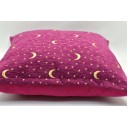 Moon and star Design Pillow cover,  Raisin Purple color, Chenille pillow, Cushion case, 24x24 inches