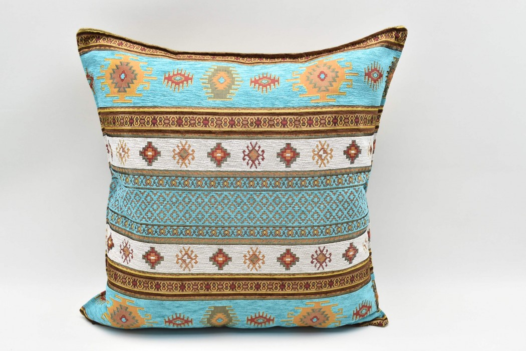 Tribal Kilim Pattern, Pillow cover, Chenille pillow, Cushion case, 20 x 20 inches
