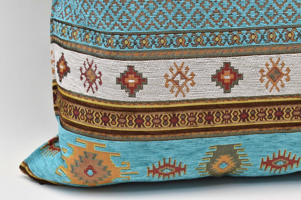 Tribal Kilim Pattern, Pillow cover, Chenille pillow, Cushion case, 20 x 20 inches